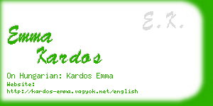 emma kardos business card
